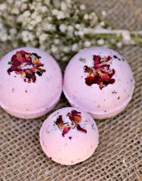 rose petal bath bomb
