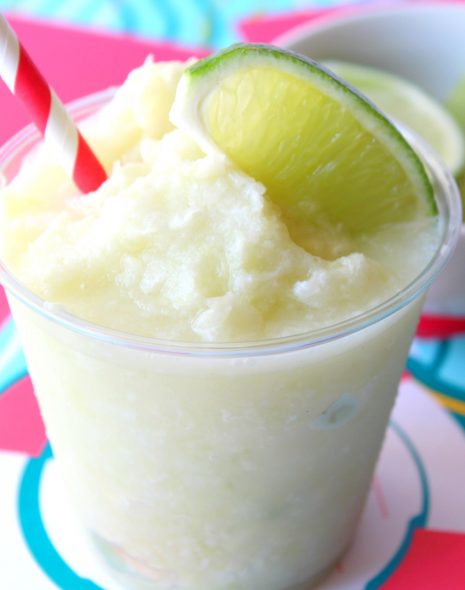 dole whip on coaster with straw