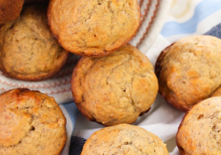 Healthy Banana Muffins {Sugar-Free + Gluten-Free}