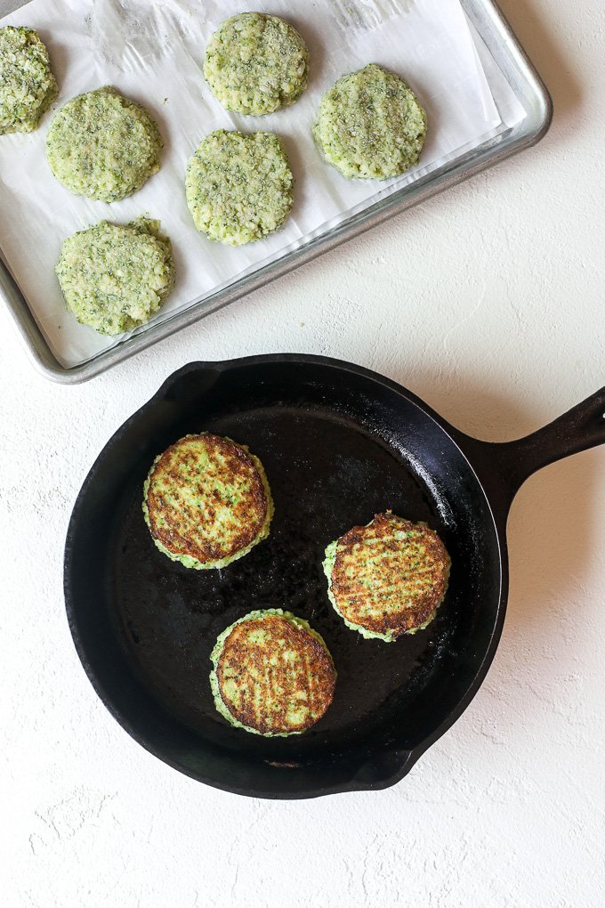broccoli and cauliflower veggie patties from little bits of