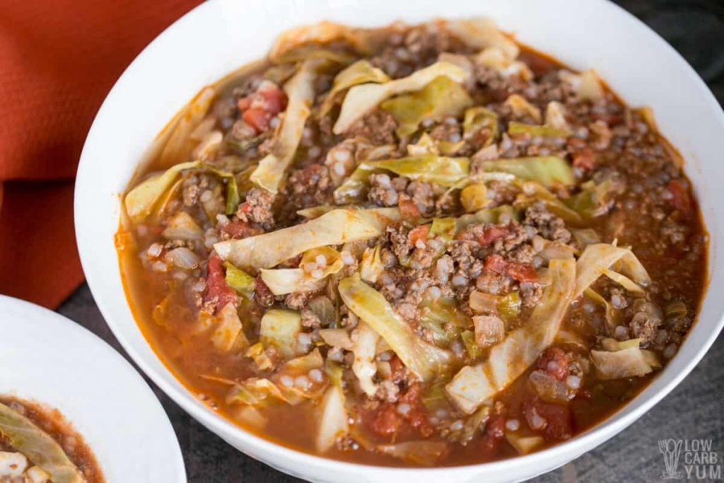 unstuffed cabbage soup from Low Carb Yum